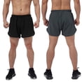 thumbnail image 1 of Men's Running Shorts Gym Athletic Workout Shorts with Elastic Built-in Drawstring, Black, 1 of 9