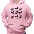 thumbnail image 2 of Skulls and Bows Hoodie Sweatshirt Unisex Small Pink, 2 of 5