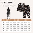 thumbnail image 4 of Pofeuu Space Rocket Print Womens Pajamas Set Long Sleeve Sleepwear Button Down Nightwear Soft Pj Lounge Sets Button Down Pajamas Women-Small, 4 of 7