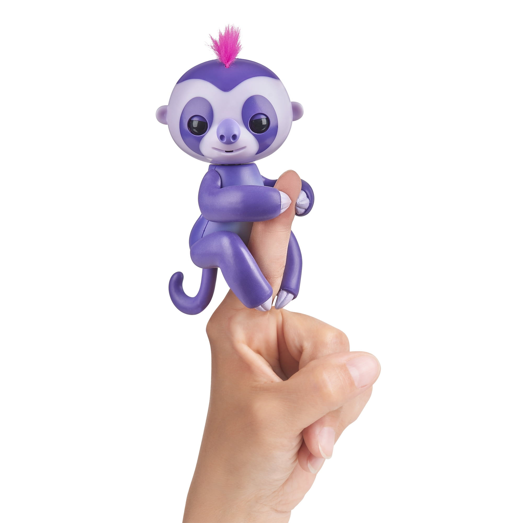 Fingerlings Interactive Baby Monkey Bella Finger Toy Pink w/Yellow Hair WowWee 