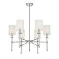 thumbnail image 4 of Savoy House 1-305-6-109 Chatham Updated Classical 6 Light Chandelier With White Fabric Shades in Polished Nickel (28" W x 18"H), 4 of 5