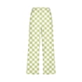 thumbnail image 3 of Pantalones Casuales de Mujer de Impresión Floral Cintura Elástica Suelta, Pantalones de Pierna Ancha Recta con Bolsillos, 3 of 5