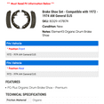 thumbnail image 2 of Brake Shoe Set - Compatible with 1972 - 1974 AM General DJ5 1973, 2 of 2