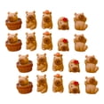 thumbnail image 1 of Tnarru 20 Pcs Statue de Capybara Figurine en Résine Artisanat Réaliste Ornement en Résine Sculpture Animale pour Cheminée Bureau Chambre, 1 of 8