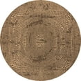 thumbnail image 1 of Ahgly Company Indoor Round Oriental Brown Industrial Area Rugs, 6' Round, 1 of 4