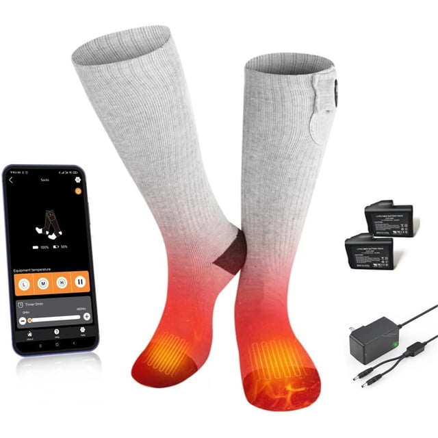 SNOW DEER Bluetooth Heated Socks With APP Control For Men Women