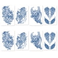 thumbnail image 1 of Los tatuajes semipermanentes duran 1-2 semanas, tatuaje temporal de 8 hojas, para adultos, hombres, mujeres, niñas y niños, 1 of 6