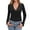 Black, variant on Galabris Women's Flare Long Sleeve Tops Sexy Lace Slim Fitted T-shirt Going Out Stretchy V Neck Tee