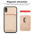 thumbnail image 4 of Cutyskin Carbon Fiber Texture PU Leather Case for iPhone XR, with Detachable Card Holder, Compatible Magsafe Charging, Ultra Thin Design Shockproof Phone Case for iPhone XR, Khaki, 4 of 6