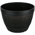 thumbnail image 1 of Imitation Wooden Barrel Pot Large Capacity Vintage Plastic Planter for Garden, 1 of 8