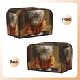 thumbnail image 3 of Kdxio Haystack Meditating Cat Print Toaster Cover Bread Machine Cover Fits for Most Standard 2 Slice Toasters,Keep Toaster Free From Dust And Fingerprint Oven Dustproof Cover, 3 of 7