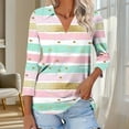 thumbnail image 3 of SCSAlgin Blouses for Women Dressy Casual 3/4 Length Sleeve Womens Tops Trendy Summer Spring Shirts, 3 of 6