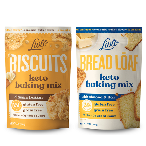 Livlo Keto Biscuit & Bread Mix Low Carb & Gluten Free Keto Baking Mix