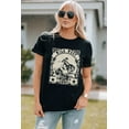 thumbnail image 1 of POGLIP T-Shirt à Manches Courtes Imprimé Motif COWBOY Noir Ouest pour Femmes, 1 of 6