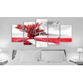 thumbnail image 2 of Tiptophomedecor Stretched Canvas Landscape Art - Tree Near The Road Red - Stretched & Framed Ready To Hang Art, 2 of 4