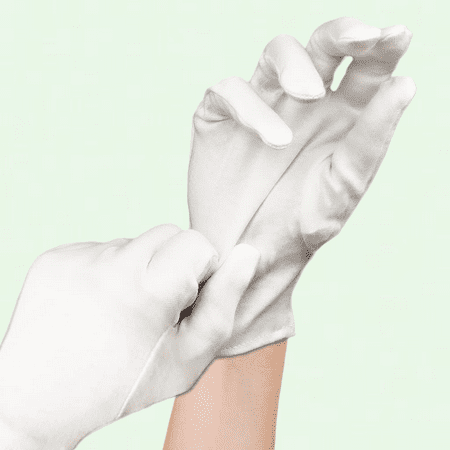 Legend White Gloves - 12 Pairs (24 Gloves), 100% Cotton Moisturizing Gloves for Dry Hands and Eczema - Women's Size