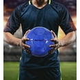 thumbnail image 4 of Barocity Soccer Ball - Premium Boys and Girls Official Match Ball with Cool Reflective Rainbow Hex Pattern, Durable, Indoor, Outdoor, Training, Practice, Playtime and Games - Iridescent Blue Size 5, 4 of 7