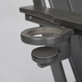 thumbnail image 5 of Adirondack Chair, Outdoor Chair, Folding Chair&nbsp;with Dual Cup Holder, HDPE Composite Folding Design and Wood Texture for Patio, Garden, Deck, Gray, 5 of 6
