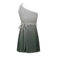 thumbnail image 4 of Vestido de fiesta con lazo sin mangas y un hombro estampado de verano para mujer Mini vestido con estampado floral Pompotops ghjkhdj2245, 4 of 5