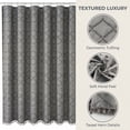 thumbnail image 6 of Unique Bargains 3D Geometric Texture Bath Curtain Sets with Hooks Grey 72"W x 72"L, 6 of 7