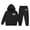 Black, variant on YunPes Boys USA Sweatshirt Suits Letter & Flag Print Hoodies Harems Pants with Elastic Waist Independence Day Pullover Outfits