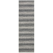 SAFAVIEH Marbella Christabella Striped Runner Rug, Grey/Chocolate, 2'3" x 8'