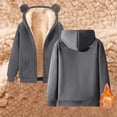 thumbnail image 2 of BOOMNY Women's Long Sleeve Fleece Hoodies Solid Pullover Hoodie for Women Trendy Zip Up Warm Fall Winter Hooded Sweatshirts With Pocket, 2 of 5