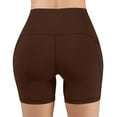 thumbnail image 6 of Jinhomg Biker Shorts Women with Pockets Stretchy High Waisted Tummy Control Yoga Leggings Gym Workout Running Short Pants Daily Wear Coffee S, 6 of 7