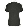 thumbnail image 7 of QLEICOM Women's Summer V Neck Leisure Short Sleeve Buttons Solid Blouses Shirts Tops Dark Gray 3XL, US Size 14, 7 of 7
