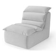 thumbnail image 3 of Yeshouse Sillón puf ergonómico para adultos, sofá de espuma viscoelástica con respaldo y base antideslizante, acogedor para sala de estar, dormitorio y oficina, moderno sofá individual con chimenea, 3 of 8