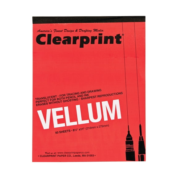 Clearprint Design, Tracing and Sketch Pad, Unprinted, 8.5" x 11"