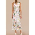 thumbnail image 4 of Vestido Maxi de Satén sin Mangas con Cuello Simulado Blanco PRETTYGARDEN Talla L, 4 of 5