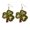 #1, variant on St. Patrick's Day Gift Wood and Green Acrylic Leaf Clover Floral Dangle Earrings