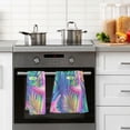 thumbnail image 4 of Yayeee 2 Pack Hand Towels for Bathroom 100% Cotton 16" x 28" Soft Absorbent Kitchen Towel, Colorful Starfish, 4 of 7