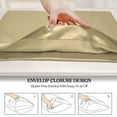 thumbnail image 6 of Hannah Linen Standard Size Beige Pillowcase, Satin Pillow Cases Set of 2 with Envelope Closure, 6 of 10