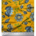 thumbnail image 1 of Soimoi Moss Georgette Fabric Leaves & Floral Artistic Fabric Prints By Yard 42 Inch Wide, 1 of 3