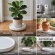 thumbnail image 4 of Soporte móvil para plantas con ruedas paquete de 2 unidades 13.6 pulgadas soporte para macetas carrito redondo para interiores y exteriores, 4 of 7