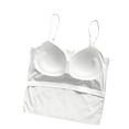 thumbnail image 3 of Women's Adjustable Strap Camisole Tank Top with Built-in Padded Bra, One Size Silky Stretch Sleeveless Cami, Seamless Daily Layering Home Lounge Top for Women 40-70kg, 3 of 7