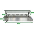 thumbnail image 2 of EQCOTWEA Commercial 5-Pot Bain-Marie Buffet Food Warmer Canteen Buffet Steam Heater with Glass Shield, 2 of 6