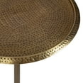 thumbnail image 4 of Kate and Laurel Sanzo Modern Round Pedestal Side Table, 15 x 15 x 24, Gold, Decorative End Table with Hammered Tabletop for Use as a Bedroom Nightstand or Living Room Accent, 4 of 7