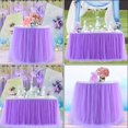 thumbnail image 4 of Tulle table skirt tutu skirt tablecloth suitable for baby shower party girl mermaid birthday party, 4 of 4