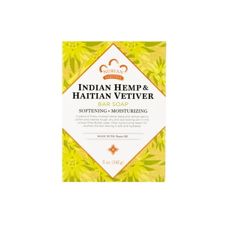 Nubian Heritage Olive - (12 pack) Nubian Heritage Indian Hemp And Haitian Vetiver Bar Soap - 5 Ounce