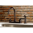 thumbnail image 2 of Kingston FB795EFLSP Centurion Two-Handle 4-Hole 8" Centerset Kitchen Faucet with Side Sprayer in Oil Rubbed Bronze, 2 of 5