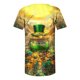 thumbnail image 5 of TaTaai Women's St. Patrick's V-Neck Top, Soft Cotton Breathable, Relaxed Fit, Short Sleeve, Printed Ruching Button, Pullover, Holiday Casual Daily Spring Summer Outings Multi-Color Gift, 5 of 5