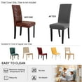 thumbnail image 7 of Unique Bargains Spandex Solid  Dining Chair Covers Protector Slipcovers Gray 2 Pcs, 7 of 7