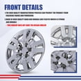thumbnail image 4 of 4Pcs/Set 16" Hubcaps Wheel Rims Cover Fit for 2007-2012 Nissan Altima/2008-2009 Nissan Altima Coupe Compatible with Steel Wheels Bolt on Installation(16-inch,Chrome), 4 of 7