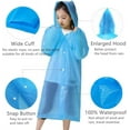 thumbnail image 3 of 2Pcs Kids Rain Poncho, Reusable EVA Children Raincoat for Girls Boys, Waterproof Long Rain Jackets with Hood, 3 of 7