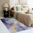 thumbnail image 3 of Marble Rugs for Living Room - Washable Rugs Marble Rug & Home Decor, 3x5 Area Rug, Purple and Gold Rugs for Entryway, Non Slip Low Pile Small Indoor Door Mat, Modern Luxury Abstract Carpet, 3 of 7