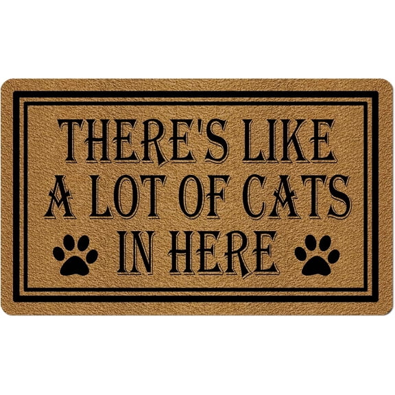 There's Like A lot of Cats in Here Mats for Front Door Entry Front Porch Doormat Non-Slip Carpet Rugs Floor Mat Decorative for Home Bathroom Kitchen Indoor 16x24 Inch