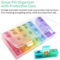 thumbnail image 2 of Weekly Pill Organizer 3-Times-A-Day Pill Box 7 Day Pill Holder Large Compartments Moisture-Proof Pill Case Medication Reminder Portable Container for Vitamins Fish Oil Meds and Supplements, 2 of 5